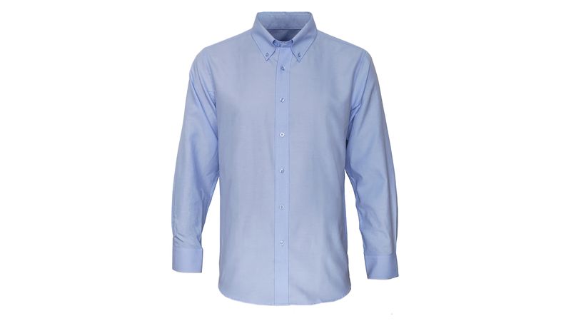 Camisa Oxford Hombre M/Larga Celeste| Safety Store